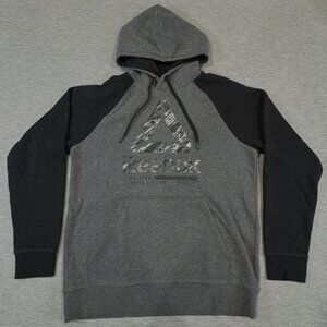 Reebok Fitness Training Pullover Hoodie Sweatshirt Mens Long Sleeve Black Gray